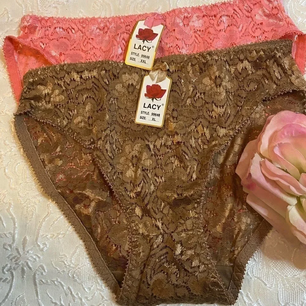 💥Lacy pack of 2 Assorted Color fashion panties